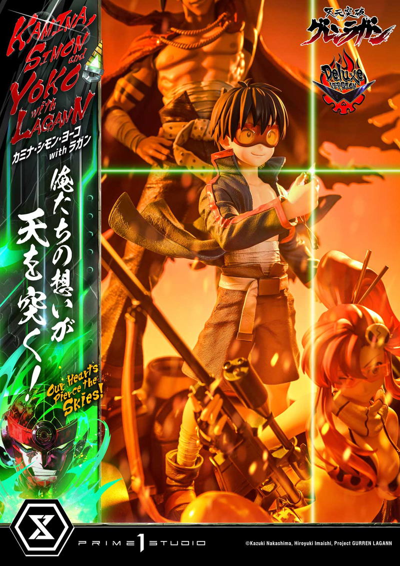 Ultimate Premium Masterline Tengen Toppa Gurren Lagann 1/4 Scale Statue: Kamina, Simon & Yoko with Lagann Our Hearts Pierce the Skies! DX Edition image 10