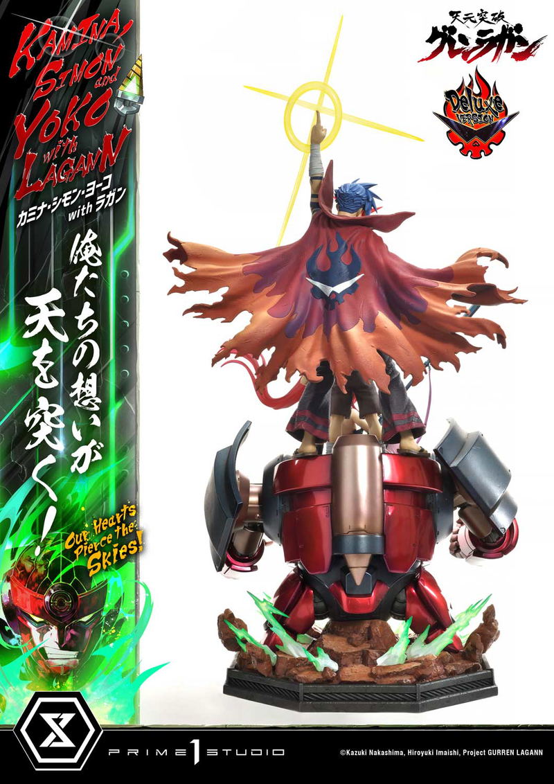 Ultimate Premium Masterline Tengen Toppa Gurren Lagann 1/4 Scale Statue: Kamina, Simon & Yoko with Lagann Our Hearts Pierce the Skies! DX Edition image 20