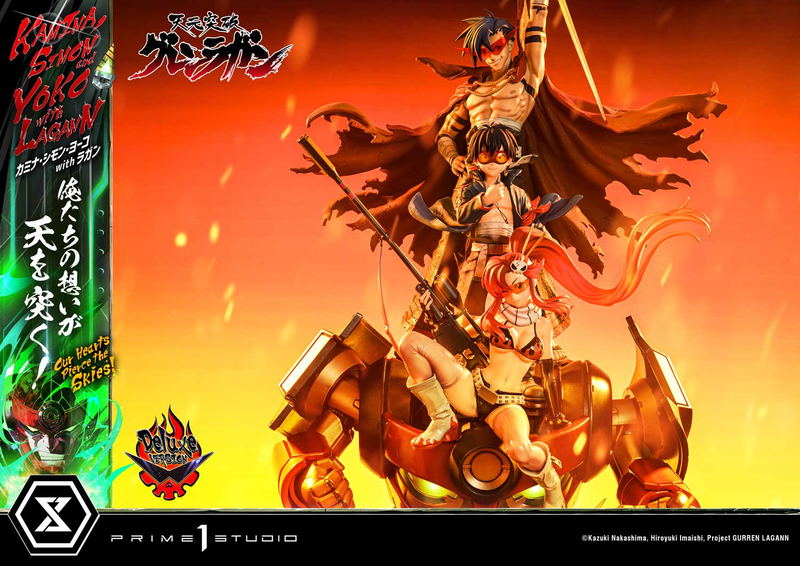 Ultimate Premium Masterline Tengen Toppa Gurren Lagann 1/4 Scale Statue: Kamina, Simon & Yoko with Lagann Our Hearts Pierce the Skies! DX Edition image 27