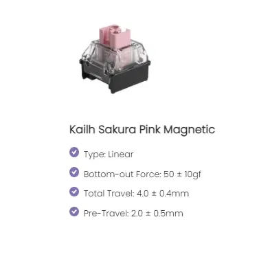 Akko 7th Anniversary MOD007 PC Kailh Sakura Pink Magnetic Switch