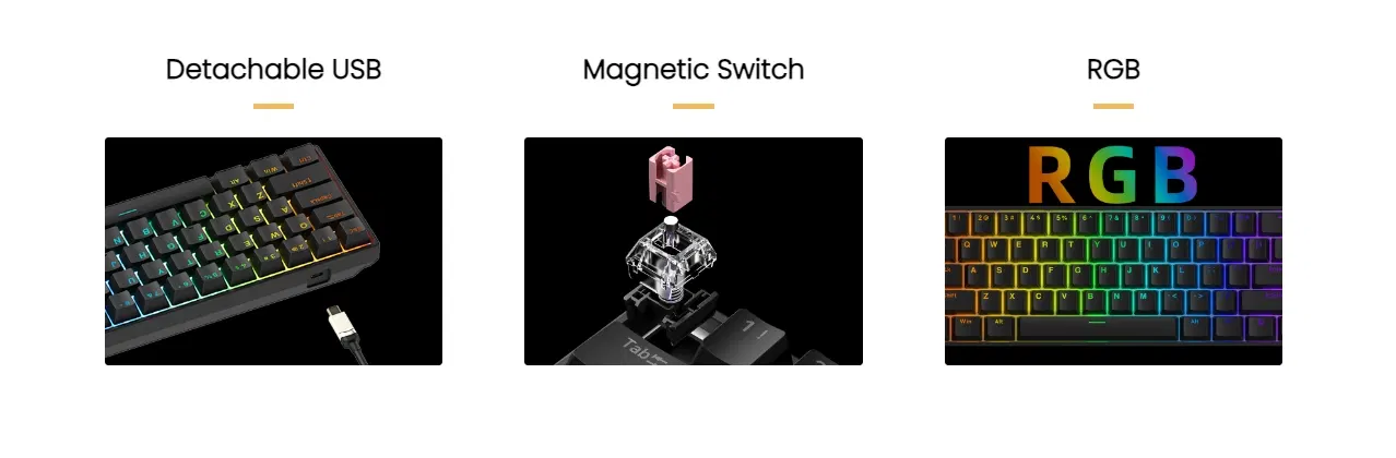 Akko 3061S HE Shine-Through Kailh Sakura Pink Magnetic Switch for