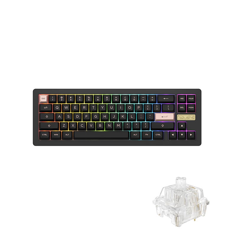 Akko ACR Pro 68 Black RGB Mechanical Keyboard Switch (Akko Crystal
