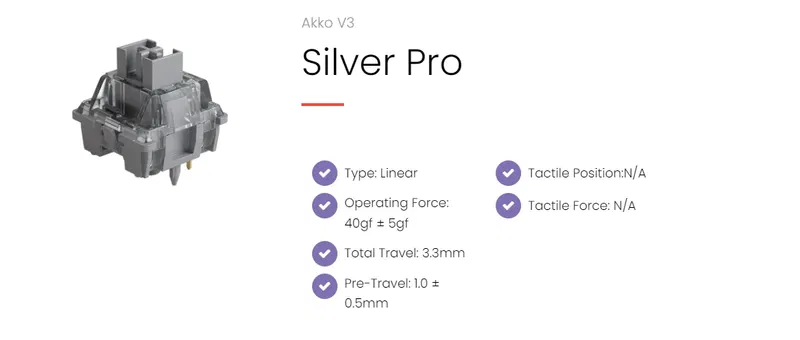 Akko V3 Silver Pro Switch (45pcs) image 3