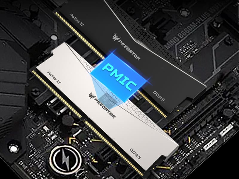 Acer Predator PALLAS II (DDR5 6000Mhz 1R8 CL30-38-38-76 32GB) 対応