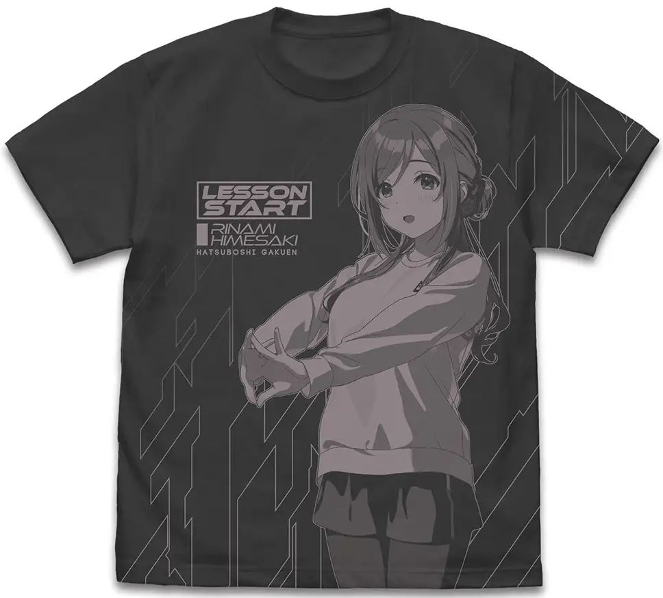 Gakuen Idolmaster - Himesaki Rinami All-Print T-shirt (Sumi | Size M)