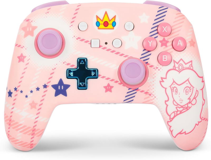 PowerA Enhanced Wireless Controller for Nintendo Switch (Princess Peach Plaid) image 1