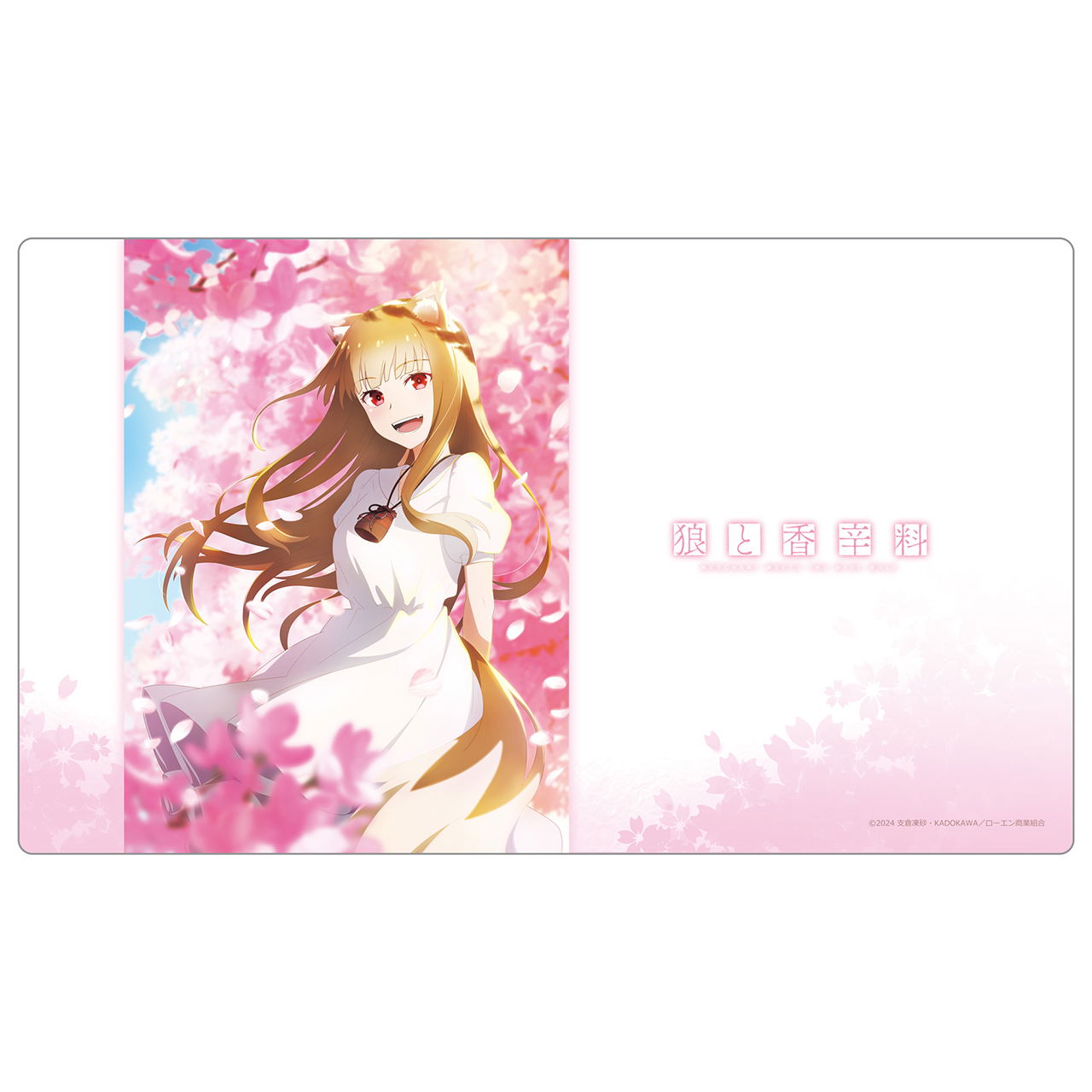 Spice And Wolf: Merchant Meets The Wise Wolf Rubber Mat Cherry Blossoms — Import Game Deal