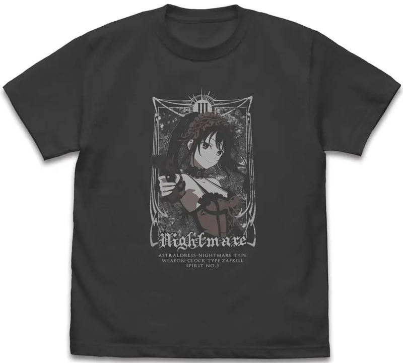 Date A Live V - Spirit No. 3 Tokisaki Kurumi T-shirt (Sumi | Size XL) image 1