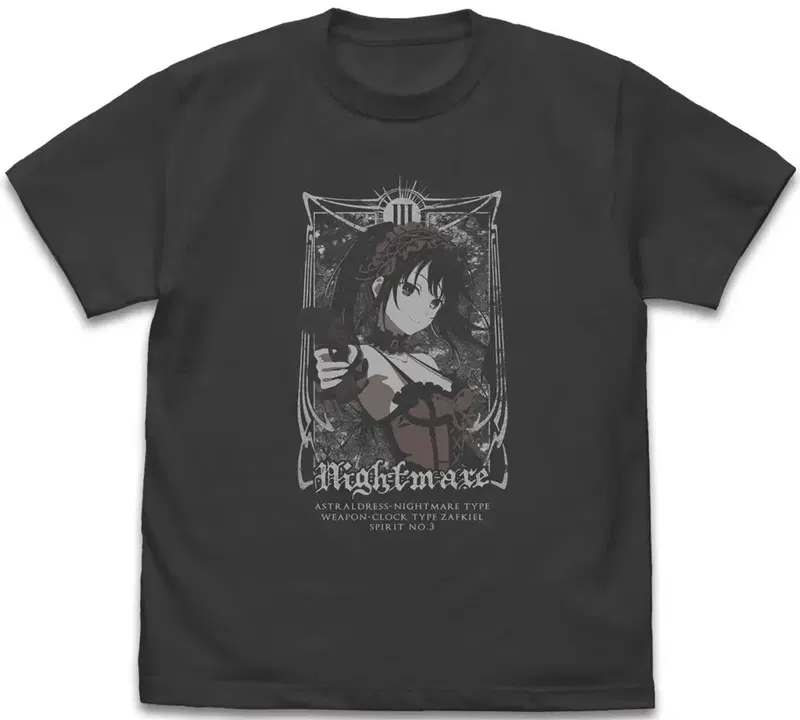 Date A Live V - Spirit No. 3 Tokisaki Kurumi T-shirt (Sumi | Size S) image 1
