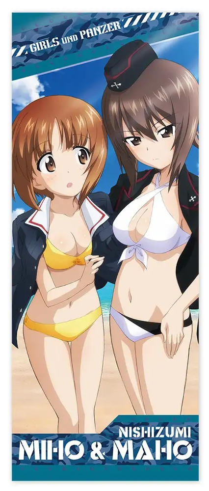 Girls und Panzer das Finale - Miho & Maho Hybrid Face Towel Swimsuit Ver.