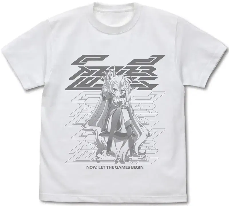 No Game No Life - White T-shirt Alternative Ver. (White | Size S) image 1