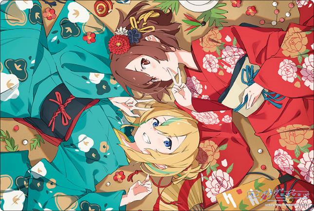 Bushiroad Rubber Mat Collection V2 Vol. 1327 Jellyfish Can't Swim In The Night Mahiru & Kano New Year Ver. — Import Game Deal