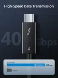 CABLETIME Intel Certified Thunderbolt 4 Cable USB C to USB C (2.5m) thumbnail 3