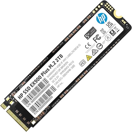 HP EX900 Plus NVMe SSD M.2 Gen3 (2TB) 대상 Laptop, Desktop