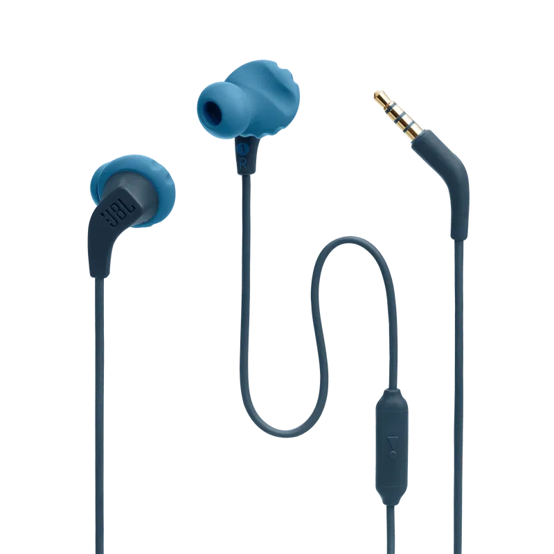 JBL Endurance Run 2 Wired In-Ear Sport Headphones (Blue) image 1