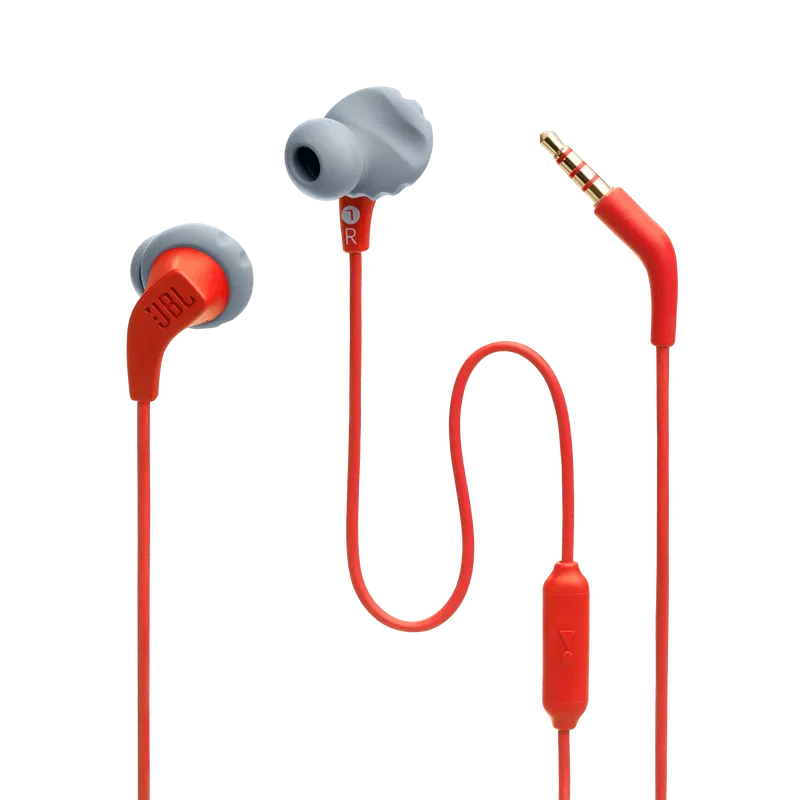 JBL Endurance Run Wired In-Ear Sport Headphones (Red) for Laptop