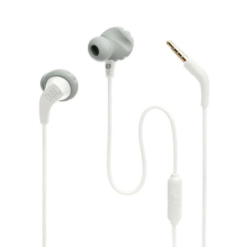 JBL Endurance Run 2 Wired In-Ear Sport Headphones (White) image 1