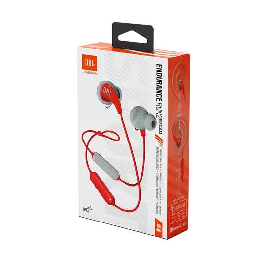 JBL Endurance Run 2 Wireless In-Ear Sport Headphones (Red) image 6