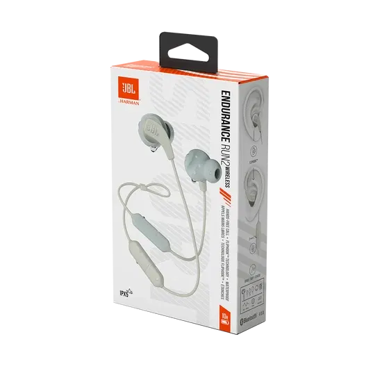 JBL Endurance Run 2 Wireless In-Ear Sport Headphones (White) image 6