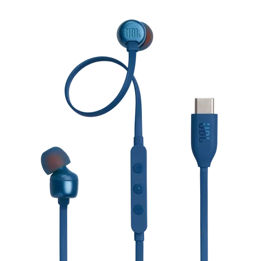 JBL Tune 310C USB-C Wired Hi-Res In-Ear Headphones (Blue) image 1