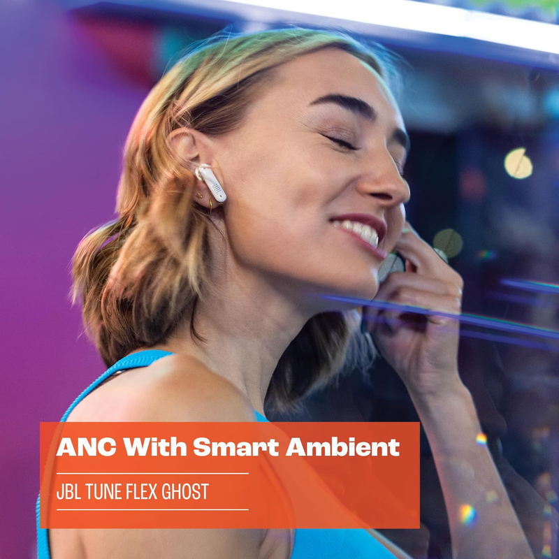 JBL Tune Flex Ghost Edition TWS ANC Earbuds (White) image 8