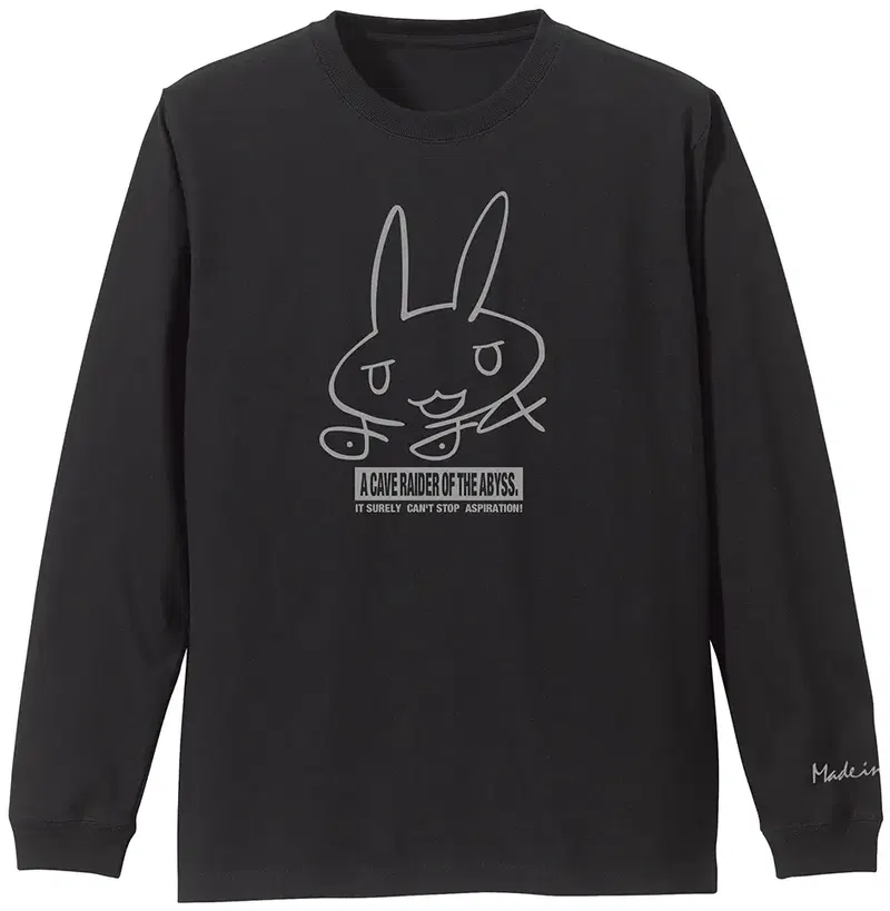 Made In Abyss: The Golden City Of The Scorching Sun - Nanachi's Signature Ribbed Sleeve Long Sleeve T-shirt (Black | Size S) image 1