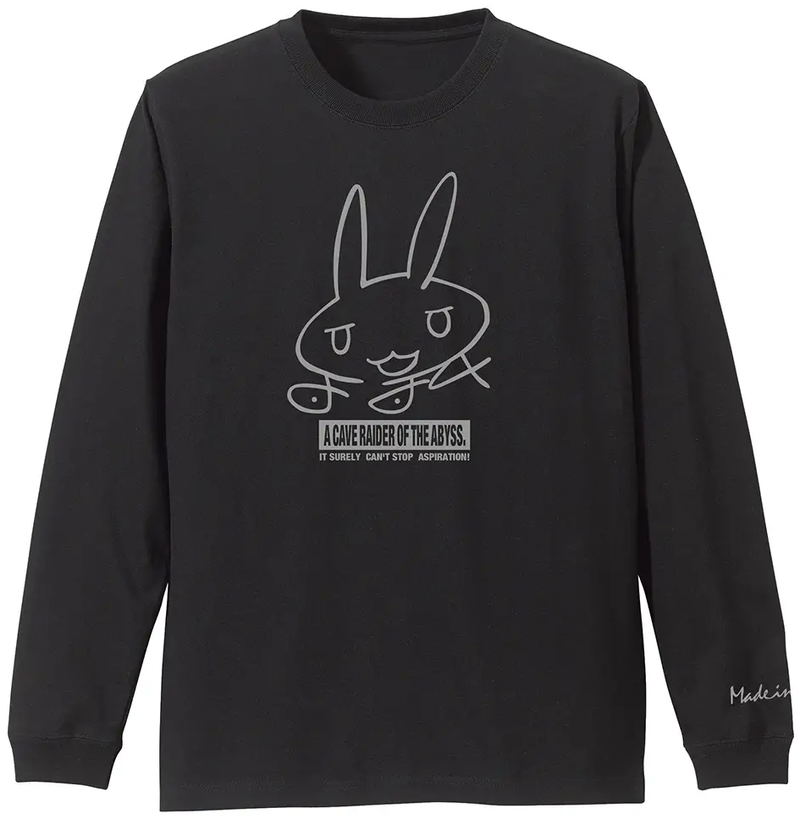 Made In Abyss: The Golden City Of The Scorching Sun - Nanachi's Signature Ribbed Sleeve Long Sleeve T-shirt (Black | Size M) image 1