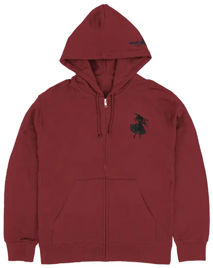 Date A Live IV - Kurumi Tokisaki Silhouette Embroidered Zip Hoodie