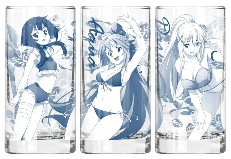 KonoSuba: God's Blessing On This Wonderful World! 3 - Aqua, Megumin, And Darkness In Swimsuits Glasses image 1