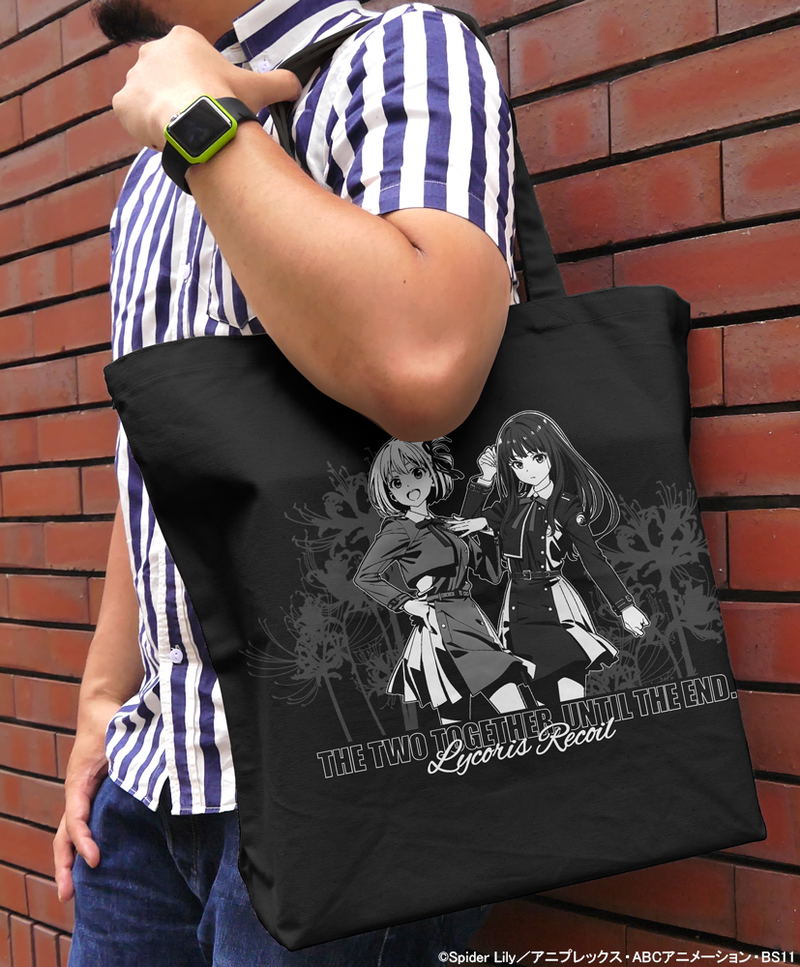 Lycoris Recoil - Chisato & Takina Large Tote Bag (Black) image 2