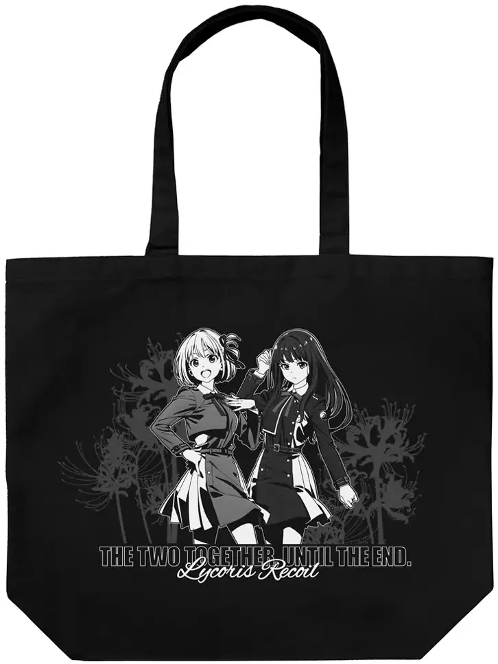 Lycoris Recoil - Chisato & Takina Large Tote Bag (Black) image 1