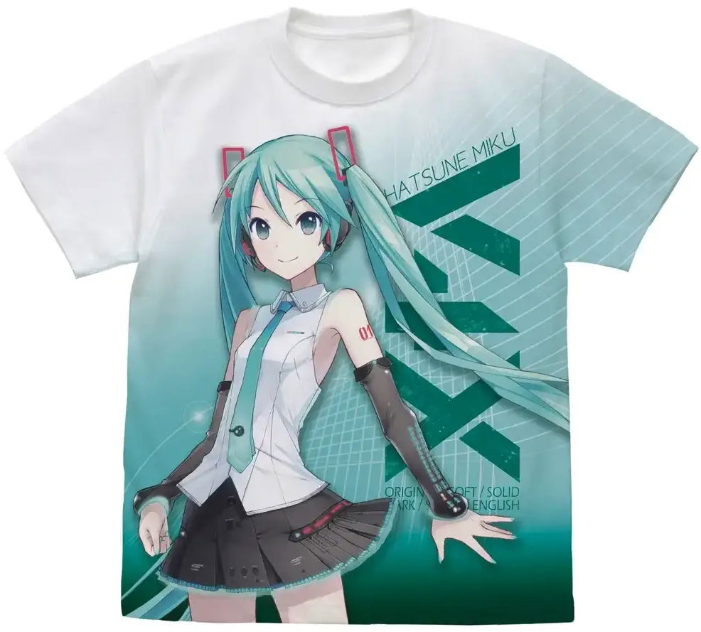 Hatsune Miku V4X - Hatsune Miku V4X Full Graphic T-shirt (Size L)