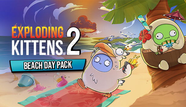 Exploding Kittens 2: Beach Day (DLC) <span class="ext" style="background-color: #B0000F; color: #FFFFFF;">DLC</span> <span class="ext" style="background-color: #2a475e; color: #FFFFFF;">STEAM</span> <span class="ext ext_digital">digital</span> image 1