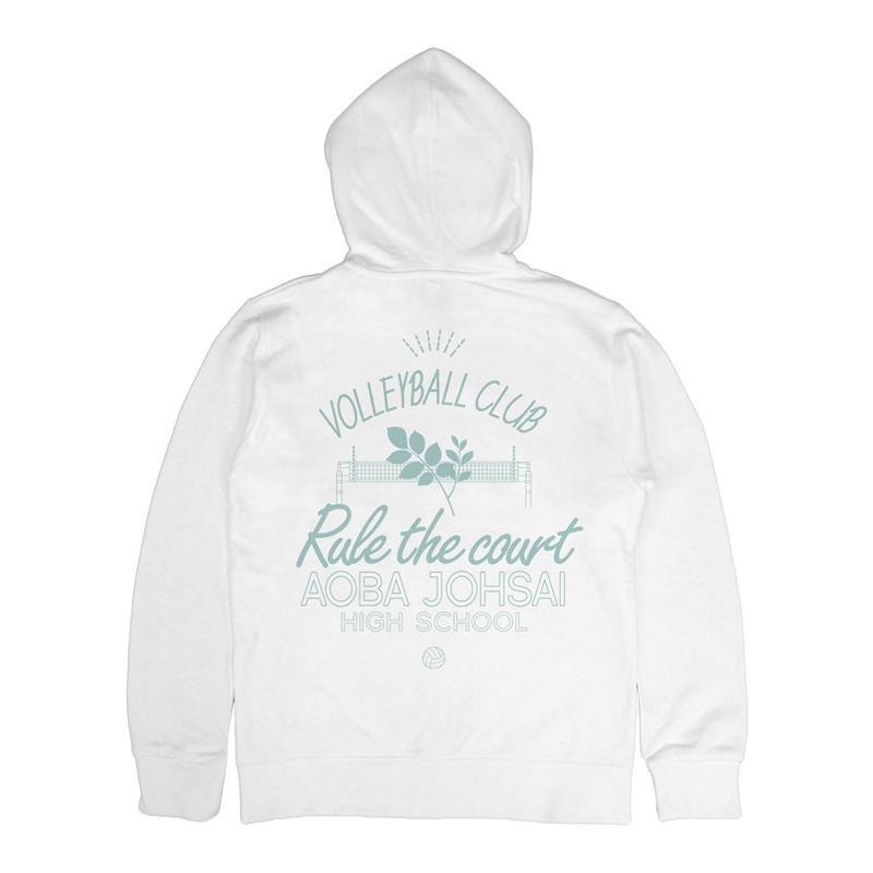 Haikyu!! - Aoba Johsai High School Volleyball Club Zip Hoodie (White | Size M) image 2