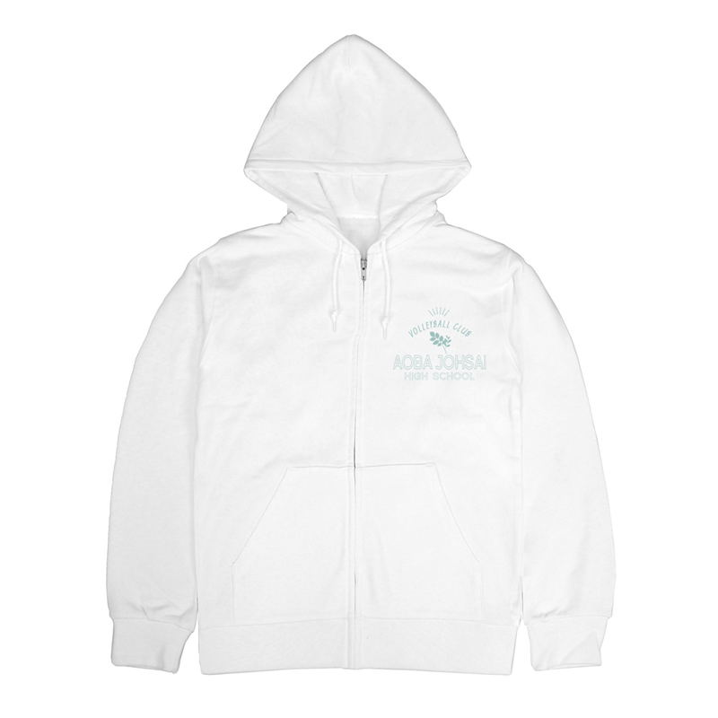 Haikyu!! - Aoba Johsai High School Volleyball Club Zip Hoodie (White | Size M) image 3