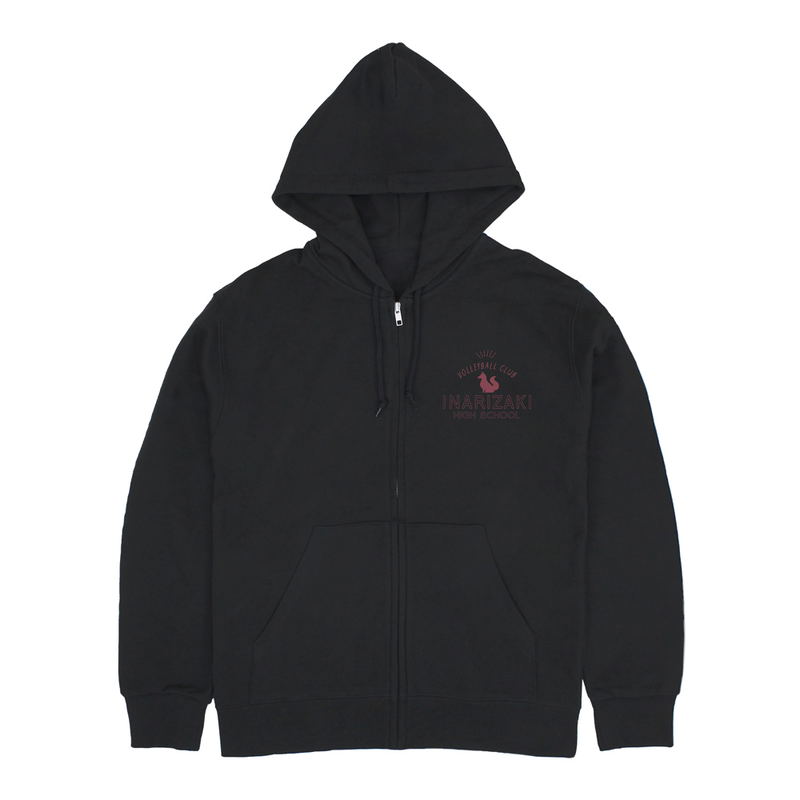 Haikyu!! - Inarizaki High School Volleyball Club Zip Hoodie (Black | Size L) image 3
