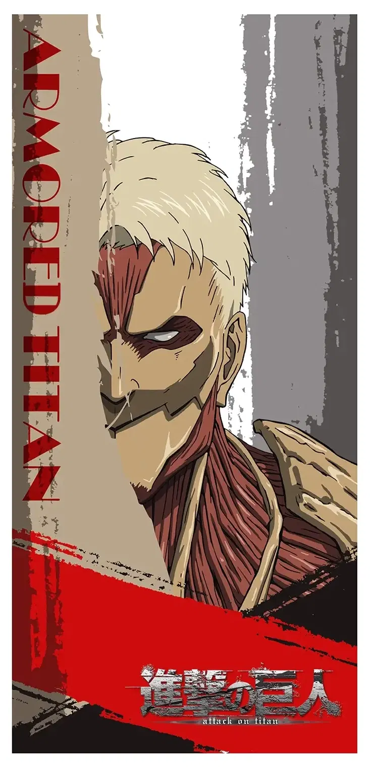 Aforce x Dragon Horse Attack On Titan Character Towel The Armored Titan image 1
