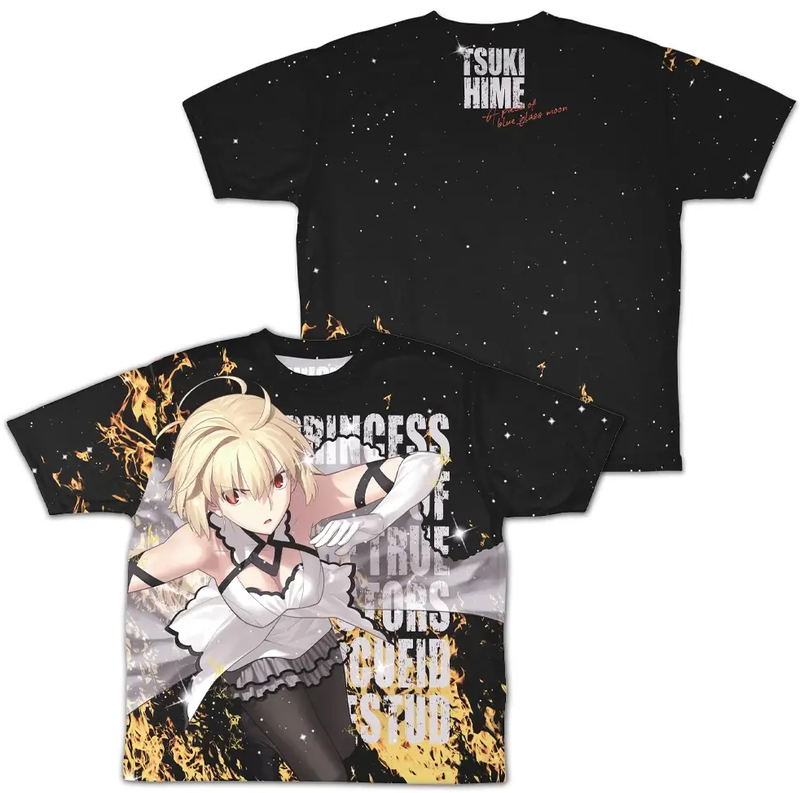 Tsukihime -A Piece Of Blue Glass Moon- Arcueid Brunestud Double-sided Full Graphic T-shirt Flame Blood River Ver. (Size M) image 1