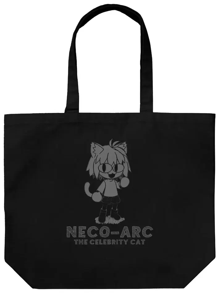 Tsukihime -A Piece Of Blue Glass Moon- Celeb Cat Neko Arc Large Tote Bag (Black) image 1