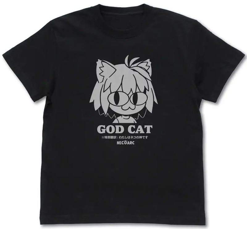 Tsukihime -A Piece Of Blue Glass Moon- God Cat Neko Arc T-shirt (Black | Size XL) image 1