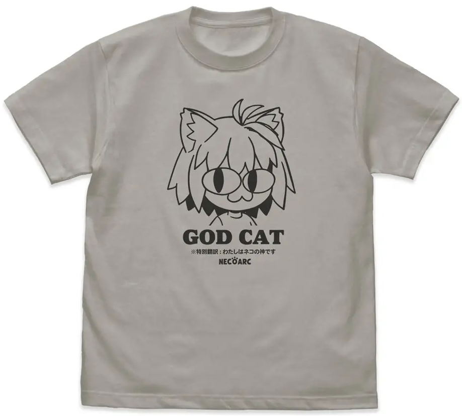 Tsukihime -A Piece Of Blue Glass Moon- God Cat Neko Arc T-shirt (Light Gray | Size M)