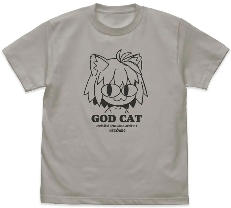 Tsukihime -A Piece Of Blue Glass Moon- God Cat Neko Arc T-shirt (Light Gray | Size M) image 1