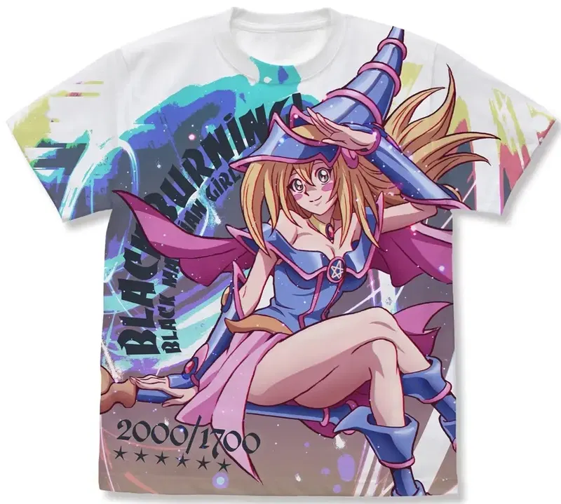 Yu-Gi-Oh! Duel Monsters - Black Magician Girl Full Graphic T-shirt (White | Size S) image 1