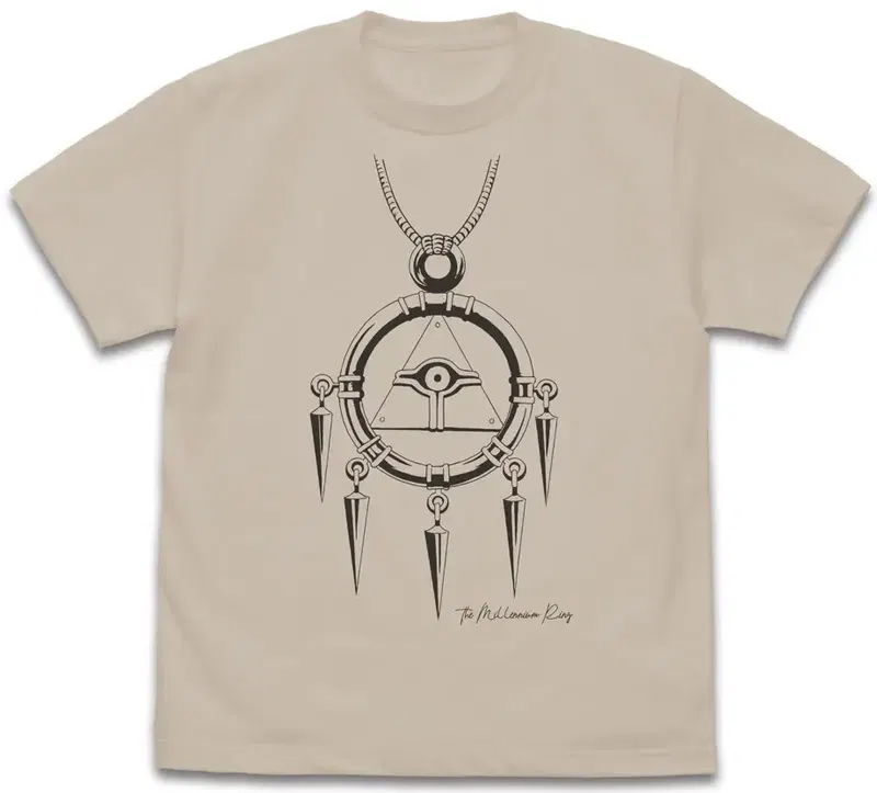 Yu-Gi-Oh! Duel Monsters - Millennium Ring T-shirt (Light Beige | Size S) image 1