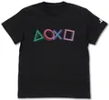 PlayStation - T-shirt For PlayStation 3D Shapes Logo Ver. (Black | Size S) thumbnail 1