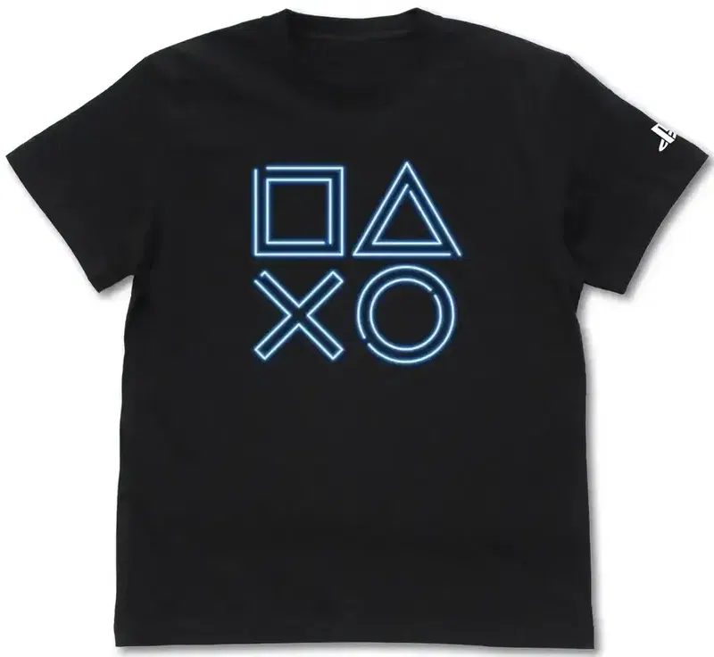 PlayStation - T-shirt For PlayStation Shapes Neon Ver. (Black | Size S) image 1