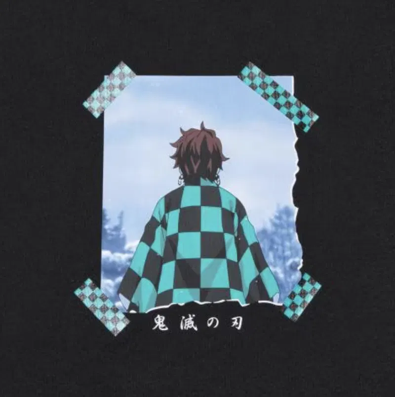 UT Archive Demon Slayer - Tanjiro Kamado T-Shirt (Black | Size L) image 3