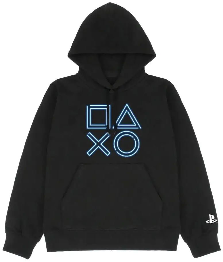 PlayStation - Pullover Hoodie For PlayStation Shapes Neon Ver. (Black | Size XL) image 1