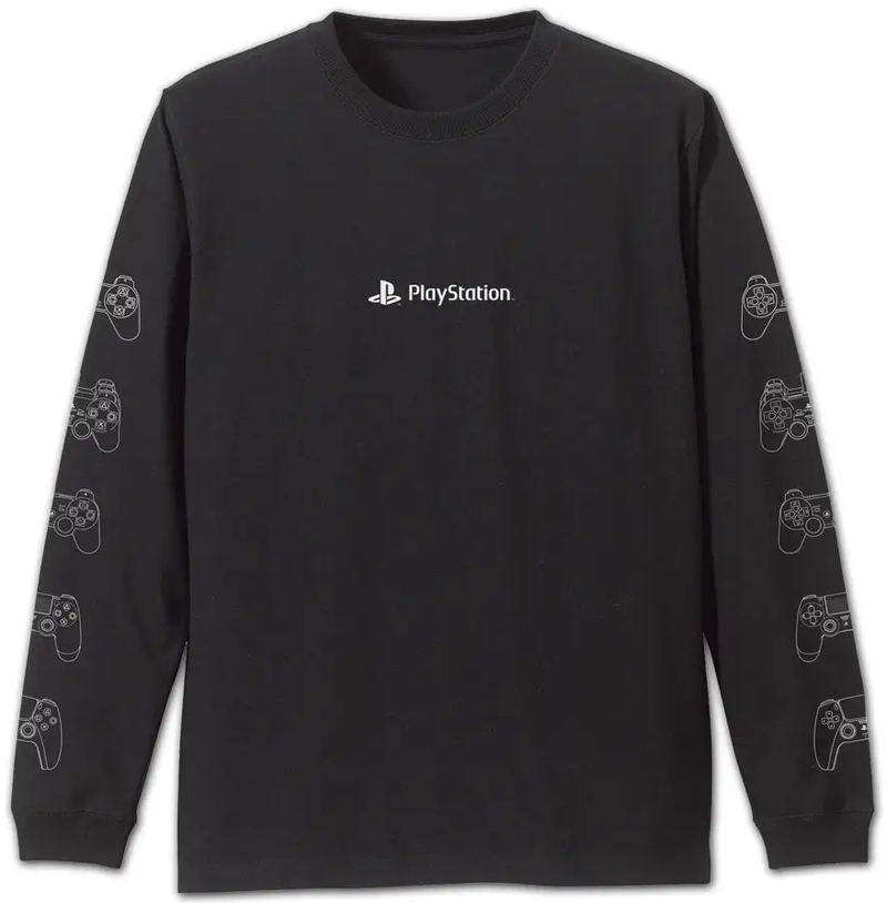 PlayStation - Ribbed Long Sleeve T-shirt For PlayStation Controller Line-ups Ver. (Black | Size M) image 1