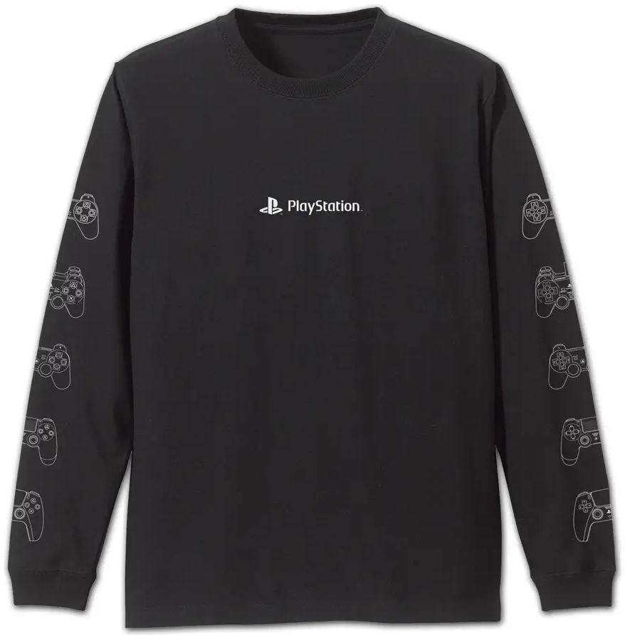 PlayStation - Ribbed Long Sleeve T-shirt For PlayStation Controller Line-ups Ver. (Black | Size L)